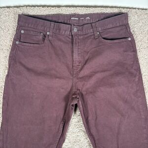 Old Navy Slim Built-In Flex Burgundy Jeans Mens Size 38x32